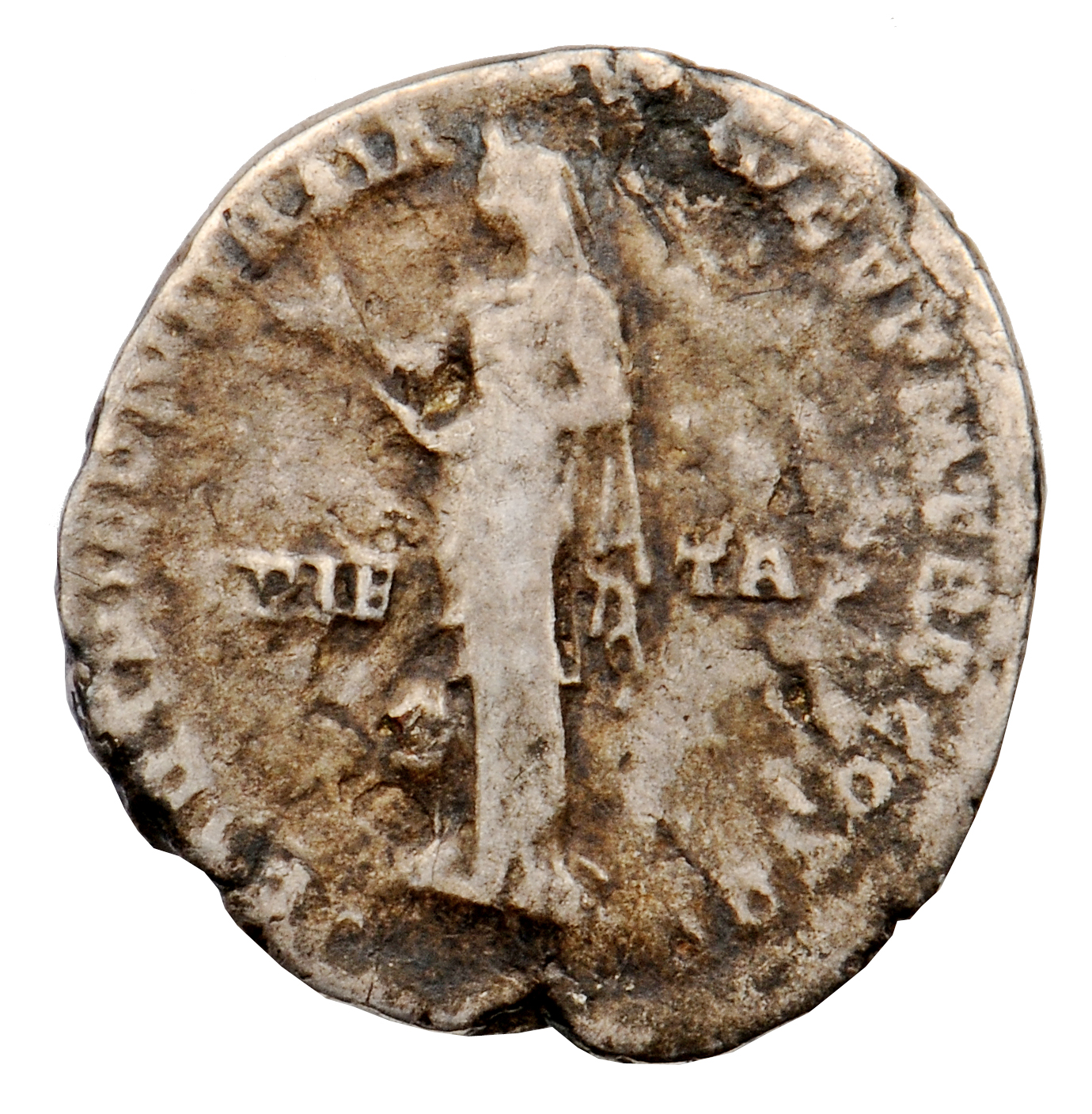 RIC II, Part 3 (second edition) Hadrian 25 Hadrian reverse, Pietas, veiled, standing left, raising hand