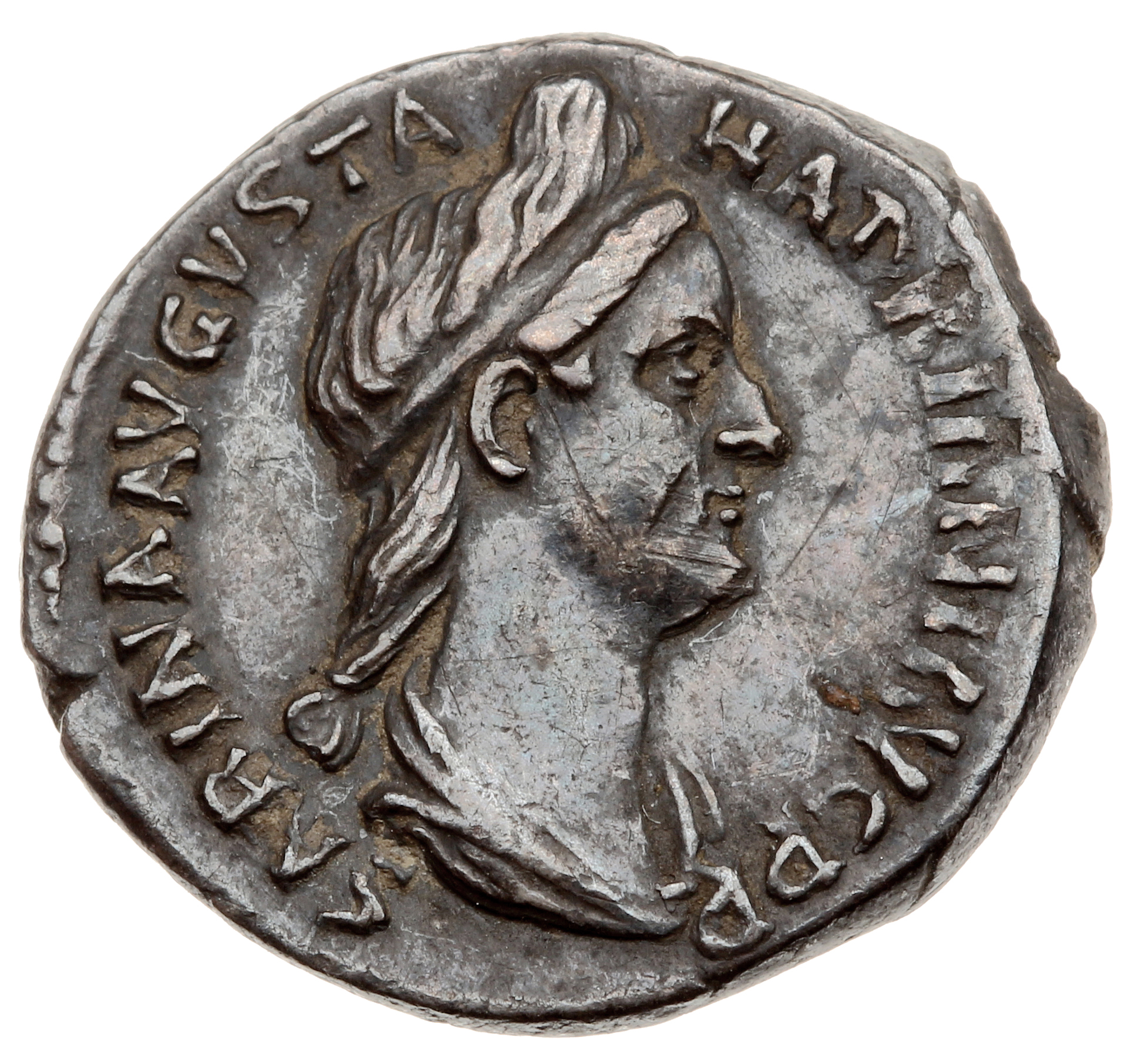 RIC II, Part 3 (second edition) Hadrian 2500-2502 Hadrian obverse, Drapierte Büste der Sabina mit doppelter Stephane nach r.