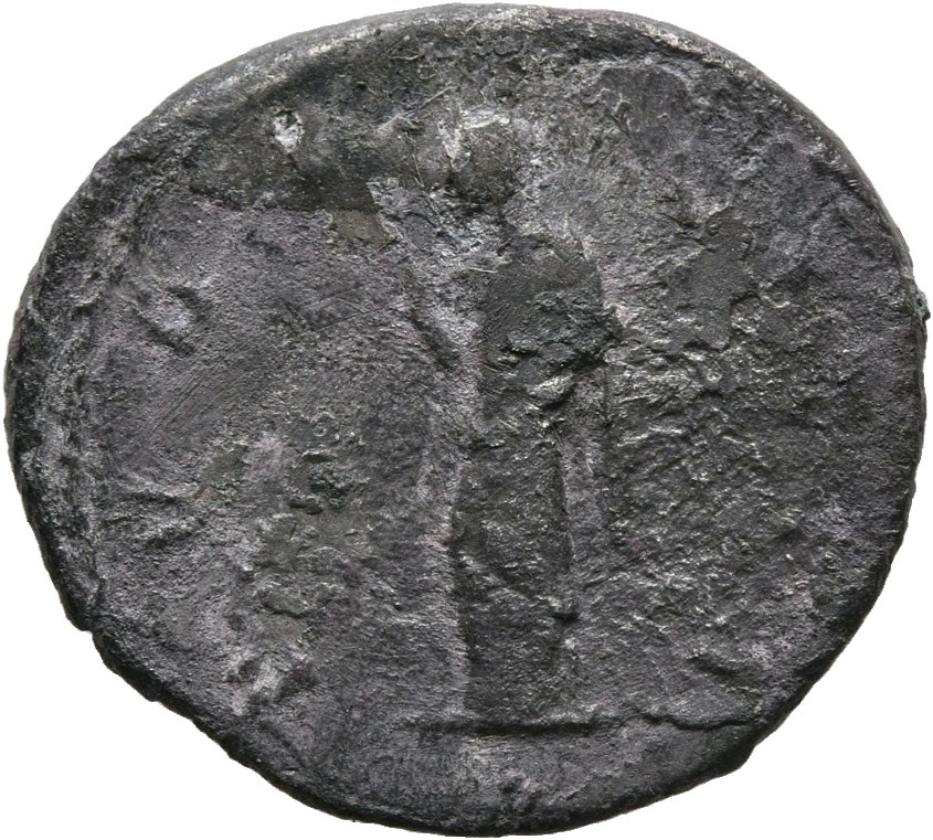 RIC II, Part 3 (second edition) Hadrian 2507 Hadrian reverse, Pudicitia, veiled, standing left, arranging veil