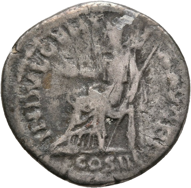 RIC II, Part 3 (second edition) Hadrian 2508 Hadrian reverse, Indulgentia seated left, extending hand and holding sceptre