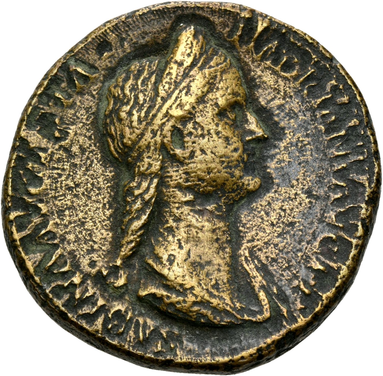 RIC II, Part 3 (second edition) Hadrian 2524 Hadrian obverse, Bust of Sabina, wreathed with possible corn wreath, wearing ...
