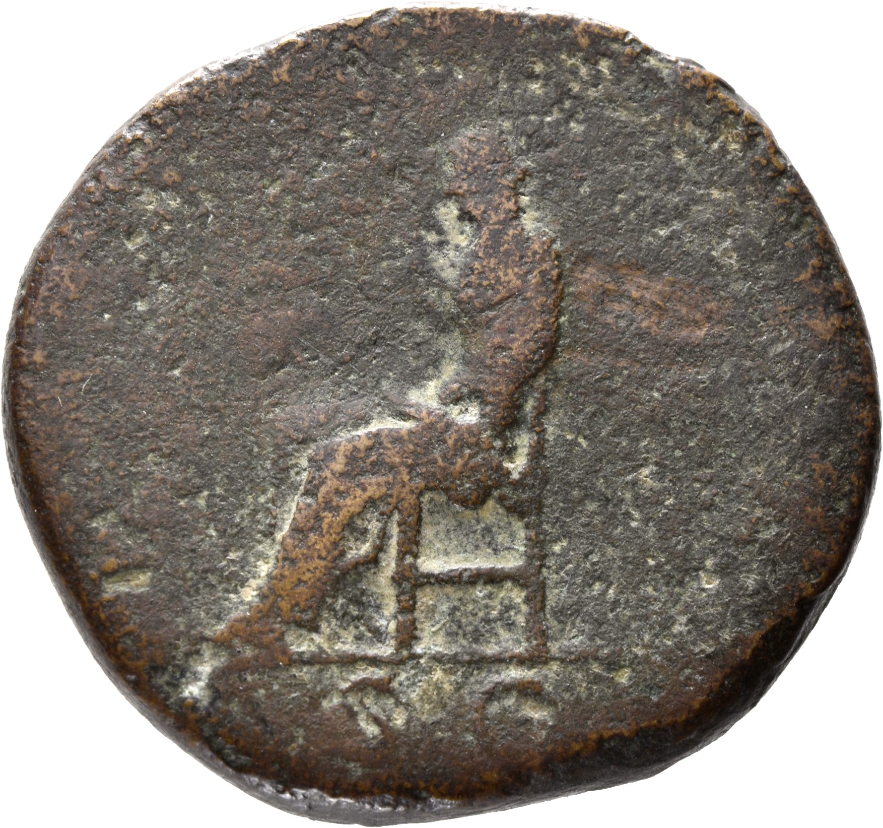 RIC II, Part 3 (second edition) Hadrian 2531 Hadrian reverse, Pudicitia, veiled, seated left, arranging veil