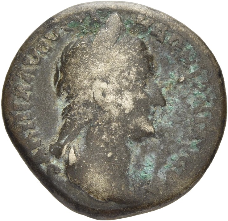 RIC II, Part 3 (second edition) Hadrian 2539 Hadrian obverse, Bust of Sabina, diademed, wearing stephane with hair in queu...