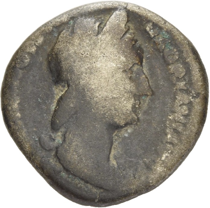 RIC II, Part 3 (second edition) Hadrian 2539 Hadrian obverse, Bust of Sabina, diademed, wearing stephane with hair in queu...