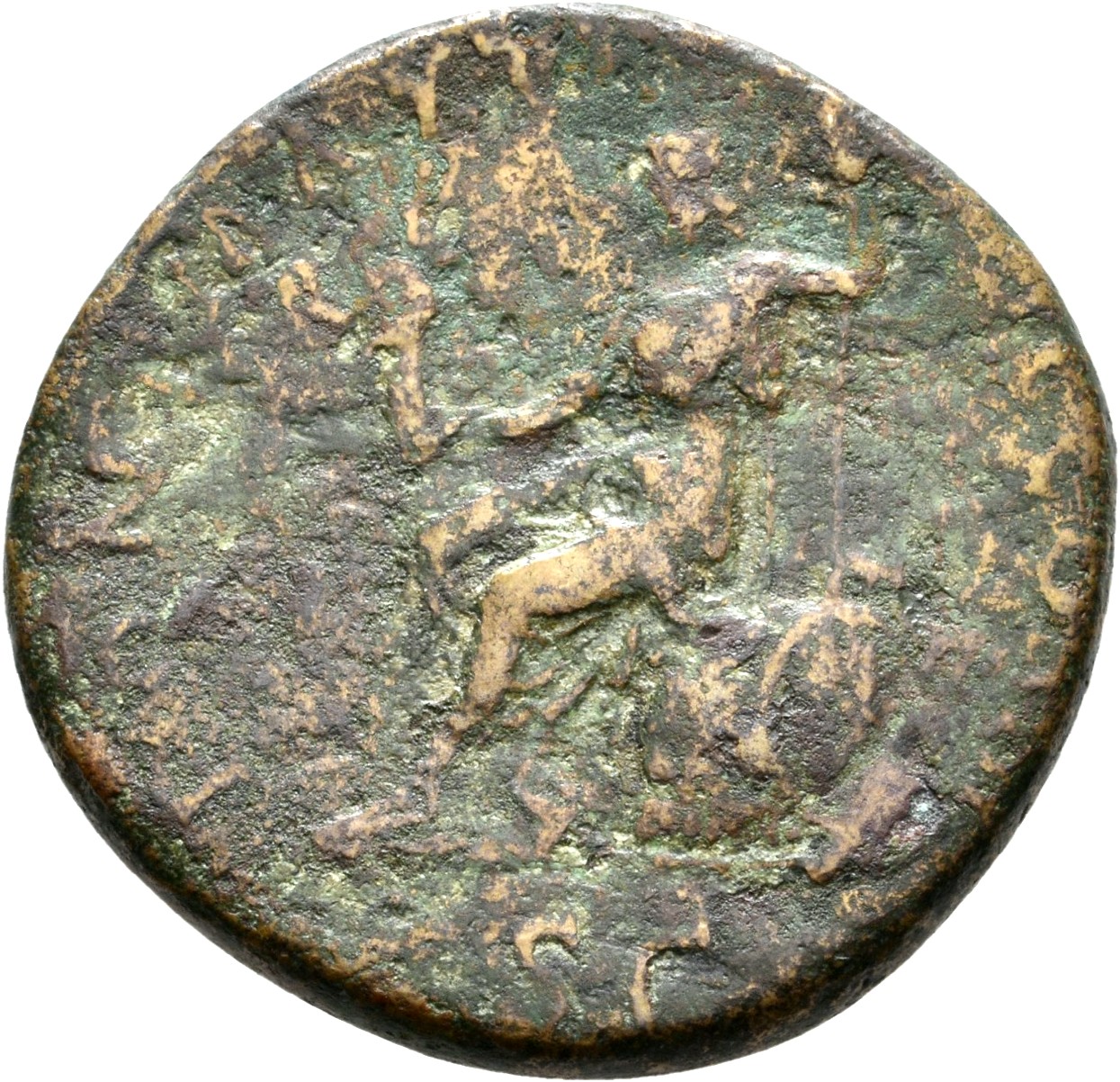 RIC II, Part 3 (second edition) Hadrian 254 Hadrian reverse, Roma seated left on cuirass, foot on helmet, other foot somet...
