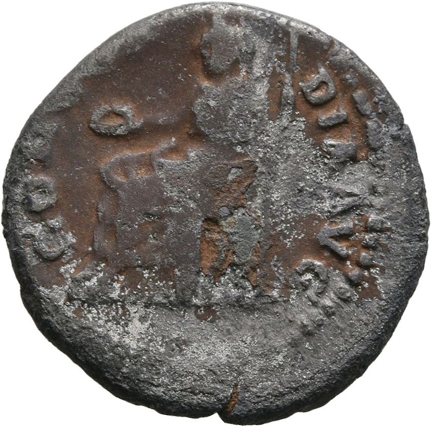 RIC II, Part 3 (second edition) Hadrian 2548 Hadrian reverse, Concordia seated left, holding patera and sceptre; below sea...