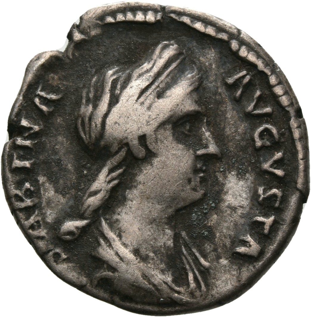 RIC II, Part 3 (second edition) Hadrian 2552 Hadrian obverse, Bust of Sabina, diademed, wearing stephane with hair in queu...