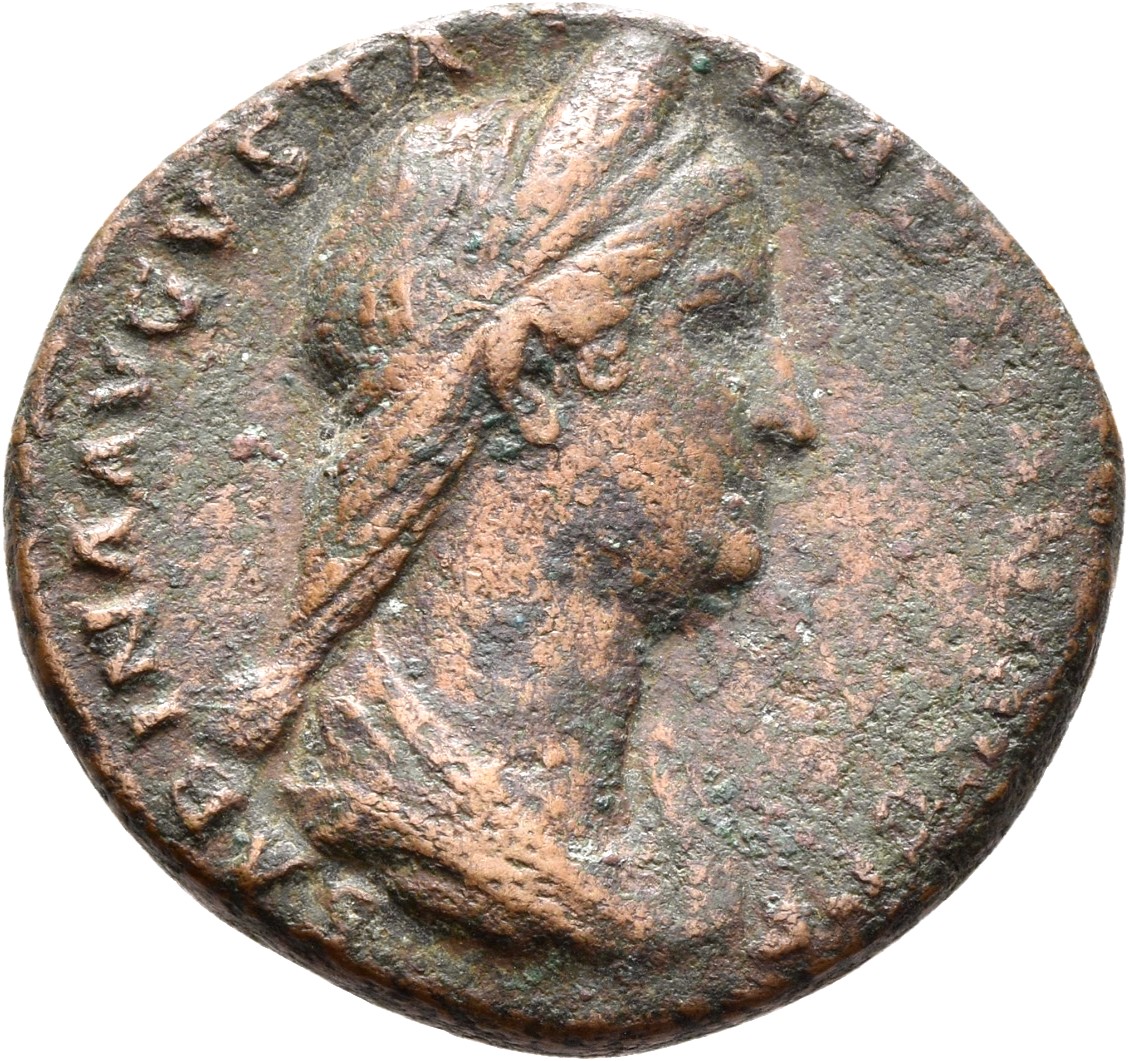 RIC II, Part 3 (second edition) Hadrian 2560 Hadrian obverse, Bust of Sabina, diademed, wearing stephane with hair in queu...