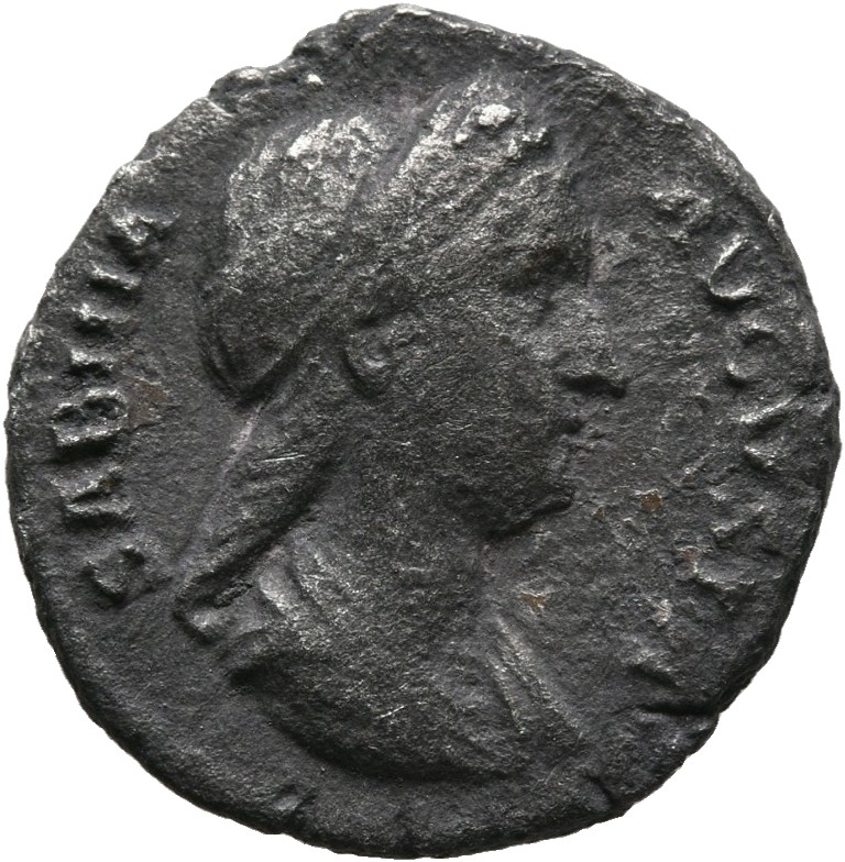RIC II, Part 3 (second edition) Hadrian 2571 Hadrian obverse, Bust of Sabina, diademed, wearing stephane with hair in queu...