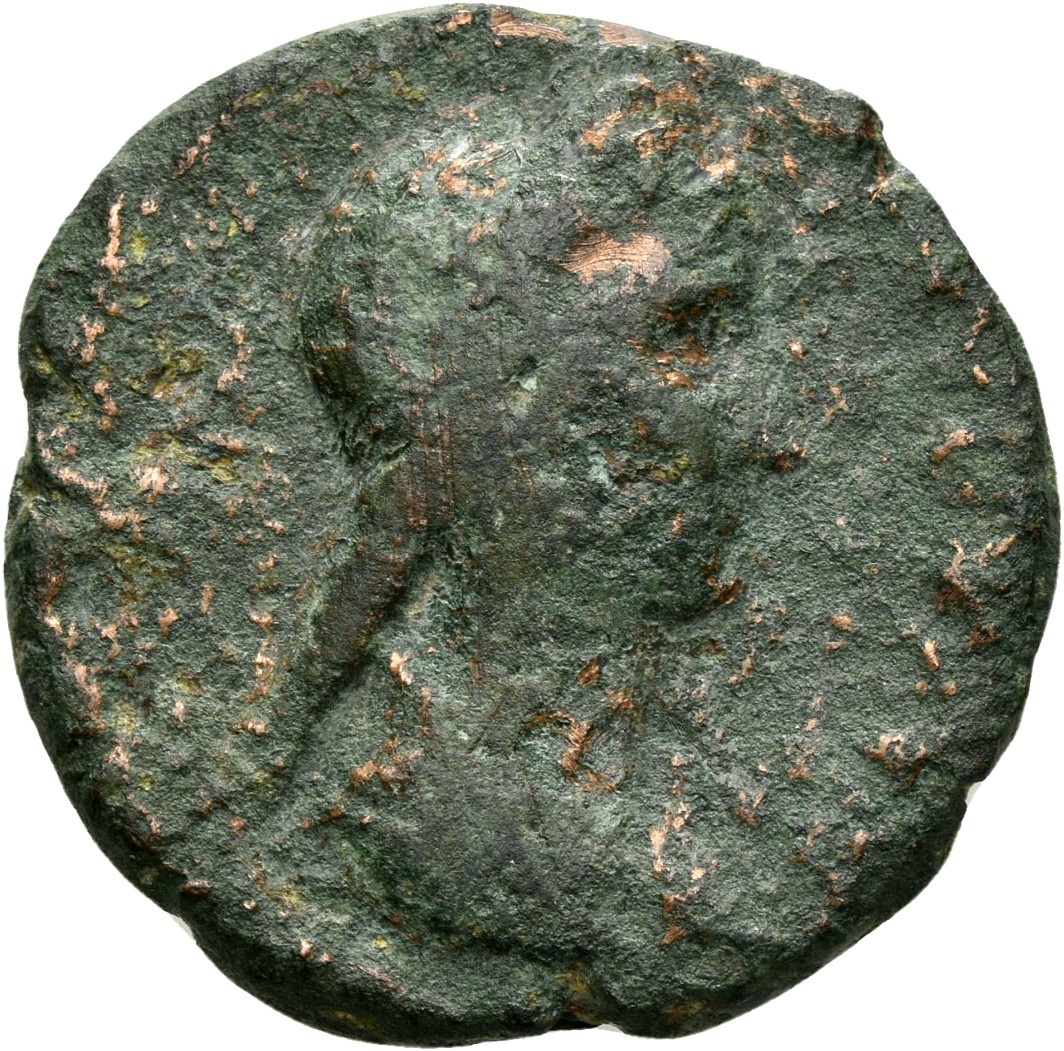 RIC II, Part 3 (second edition) Hadrian 2595 Hadrian obverse, Bust of Sabina, diademed, wearing stephane with hair in queu...