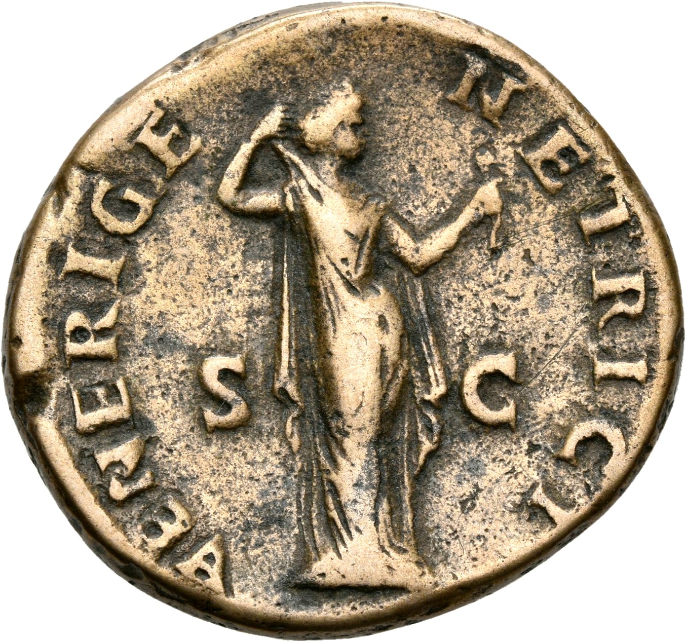 RIC II, Part 3 (second edition) Hadrian 2596 Hadrian reverse, Venus standing right, arranging drapery and holding apple