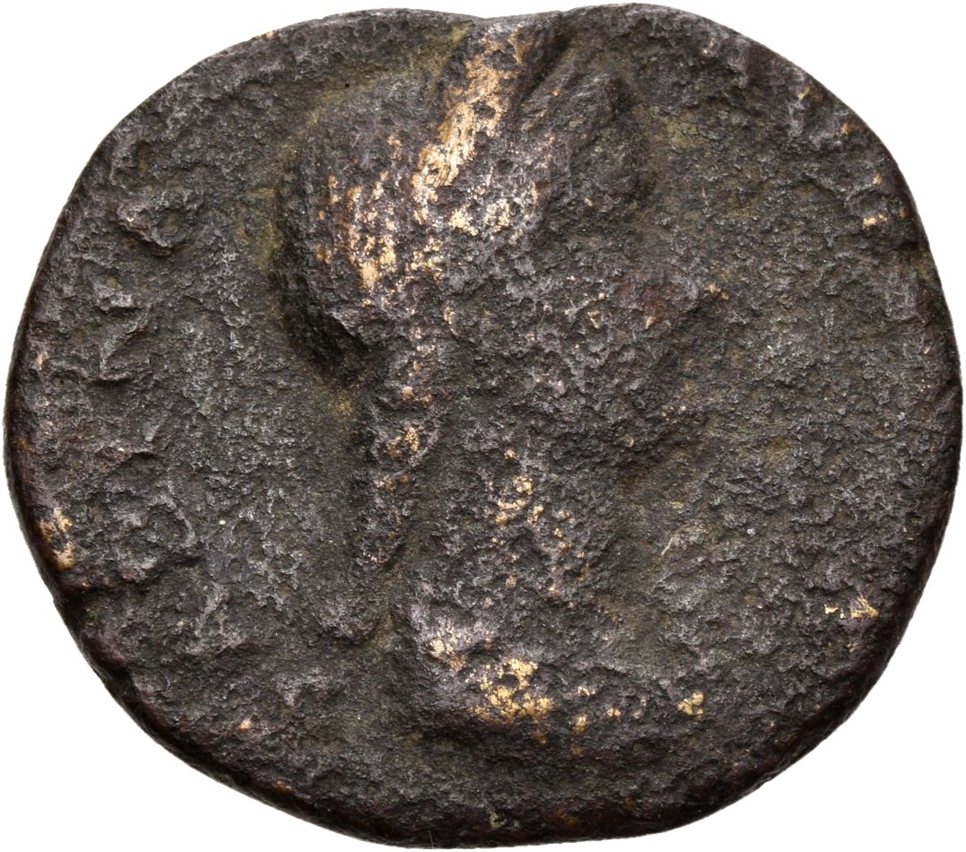 RIC II, Part 3 (second edition) Hadrian 2600 Hadrian obverse, Bust of Sabina, diademed, wearing stephane with hair in queu...