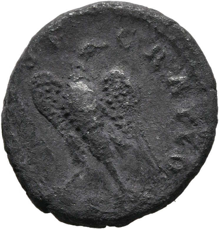 RIC II, Part 3 (second edition) Hadrian 2605 Hadrian reverse, Eagle standing left on sceptre, head right