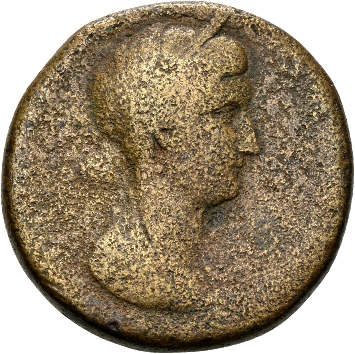 RIC II, Part 3 (second edition) Hadrian 2610 Hadrian obverse, Bust of Sabina, veiled, corn wreathed, hair in knot at nape ...