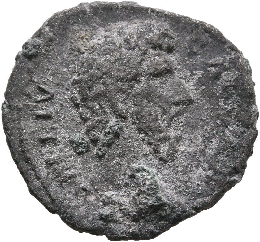 RIC II, Part 3 (second edition) Hadrian 2625 Hadrian obverse, Head of Lucius Aelius Caesar, right