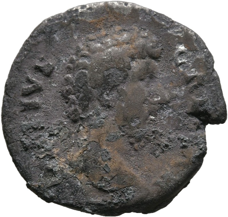 RIC II, Part 3 (second edition) Hadrian 2634 Hadrian obverse, Head of Lucius Aelius Caesar, right
