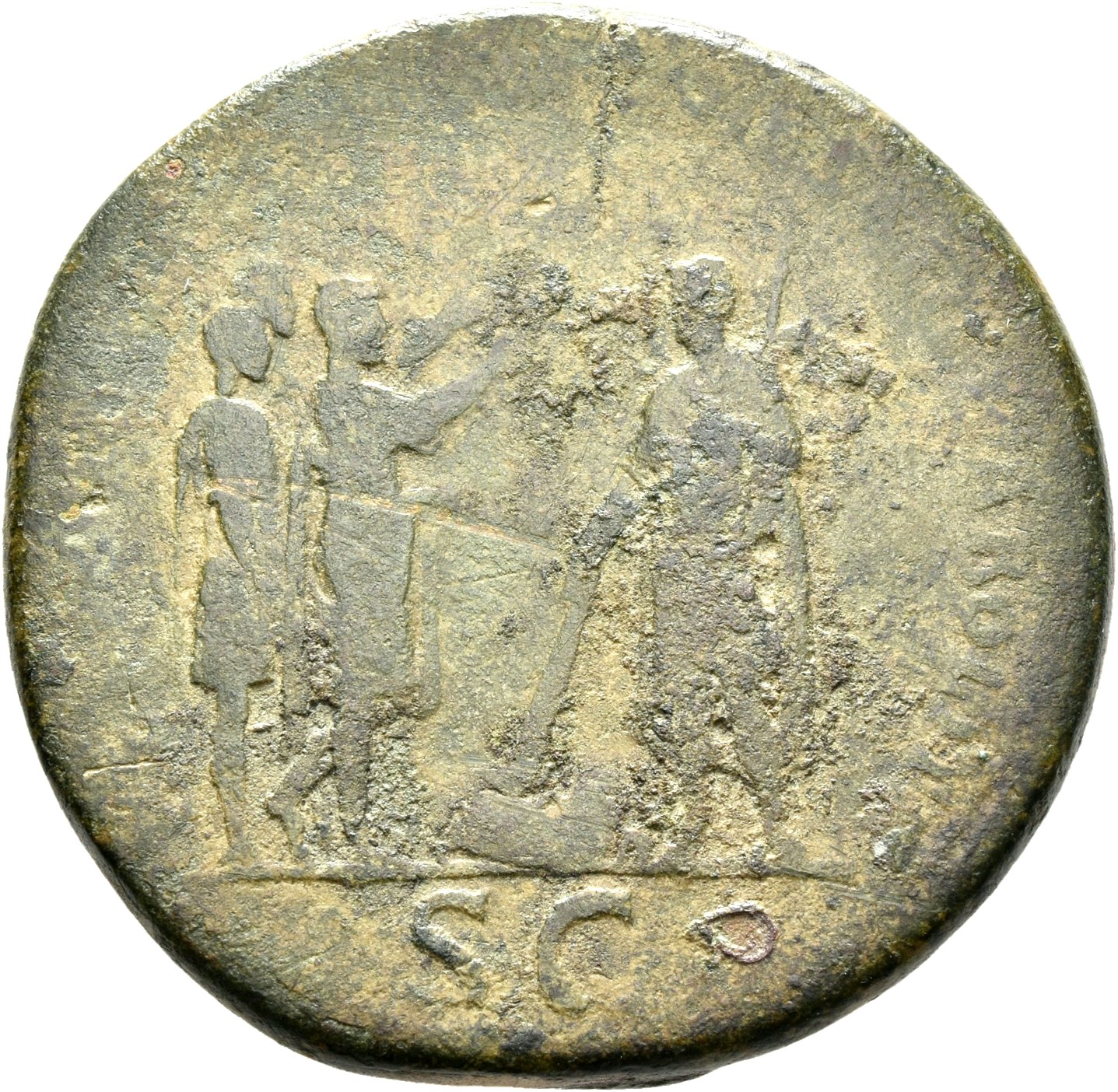 RIC II, Part 3 (second edition) Hadrian 264 Hadrian reverse, Lictor standing left, torching heap of bonds and holding fasc...