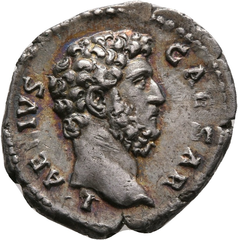 RIC II, Part 3 (second edition) Hadrian 2644 Hadrian obverse, Head of Lucius Aelius Caesar, right