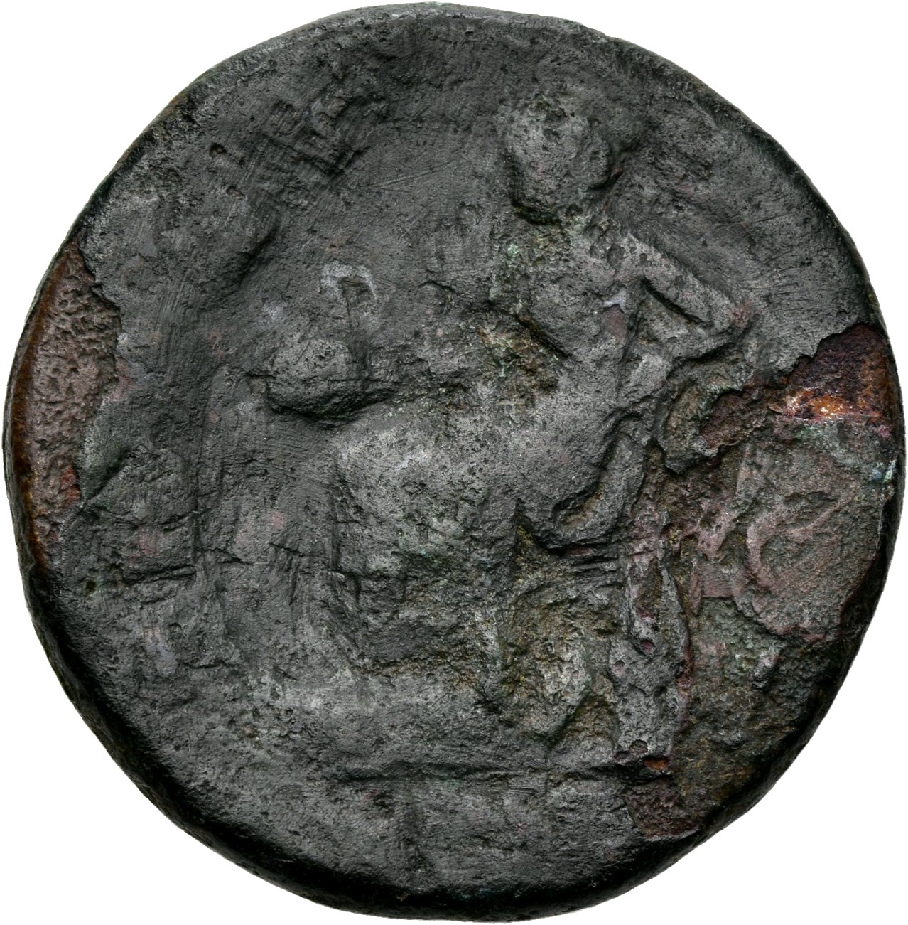 RIC II, Part 3 (second edition) Hadrian 2652 Hadrian reverse, Concordia seated left, holding patera and resting on cornucopia