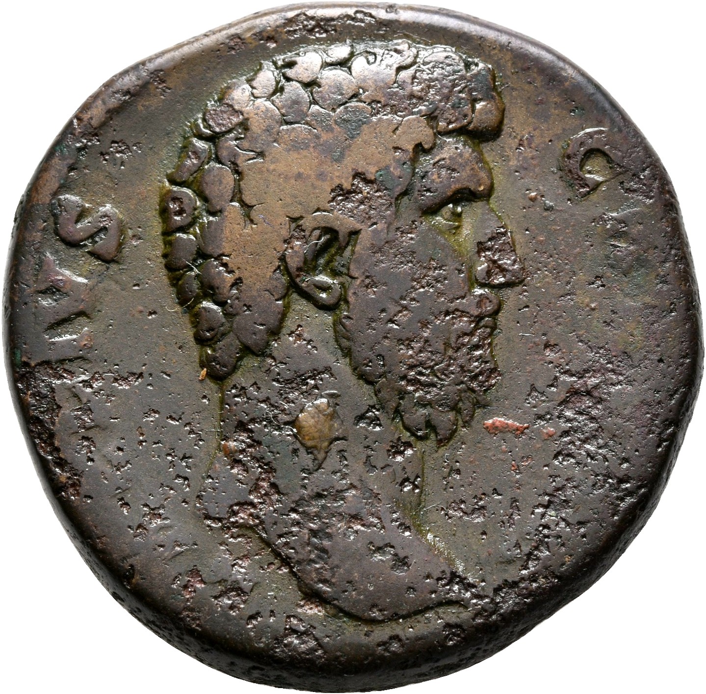RIC II, Part 3 (second edition) Hadrian 2656 Hadrian obverse, Head of Lucius Aelius Caesar, right