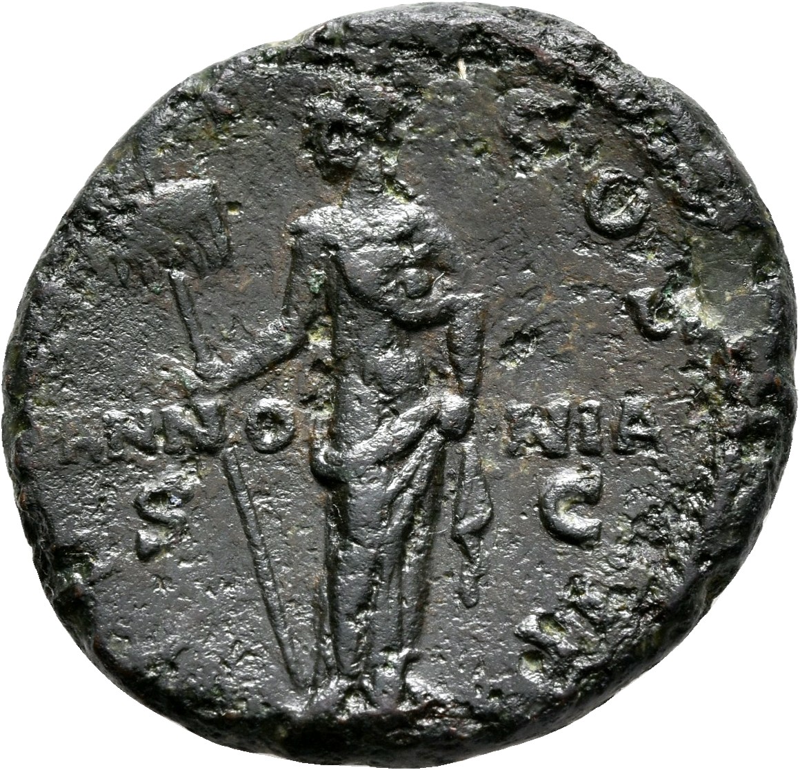 RIC II, Part 3 (second edition) Hadrian 2661 Hadrian reverse, Pannonia standing facing, head left or right, holding vexill...
