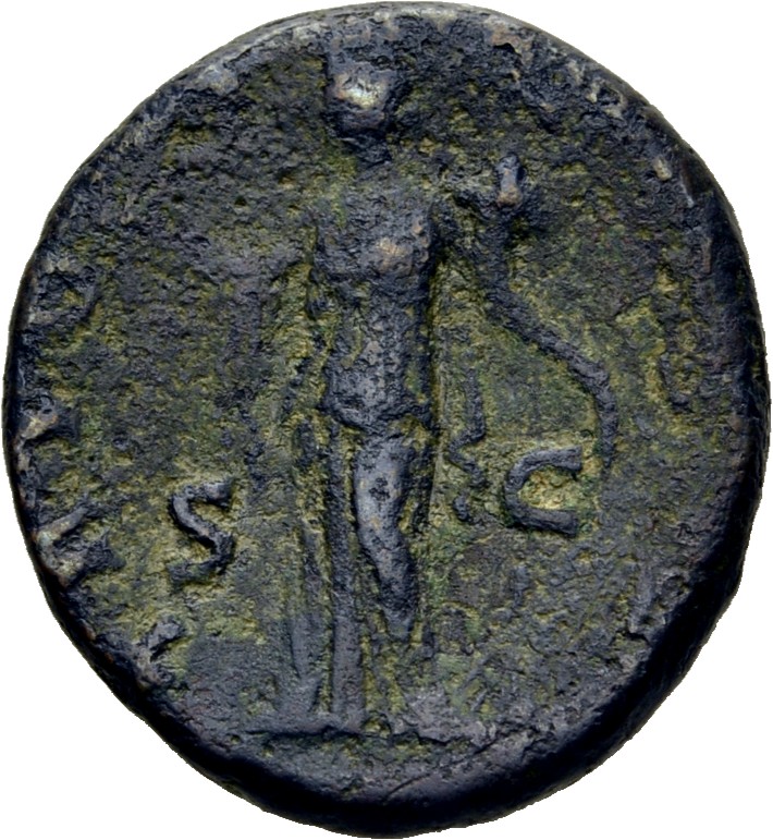 RIC II, Part 3 (second edition) Hadrian 2692-2694 Hadrian reverse, Fortuna-Spes standing left, holding flower and cornucop...