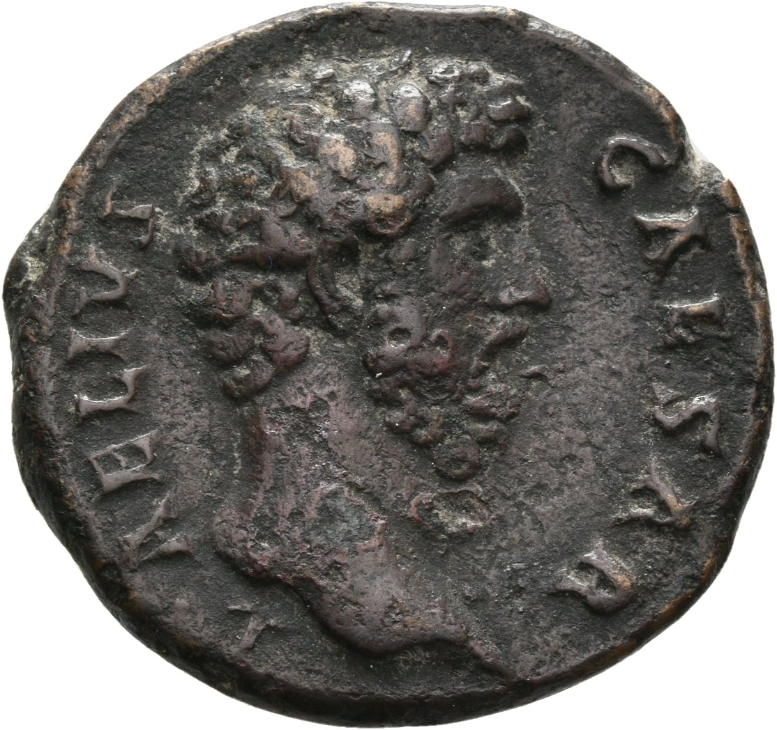 RIC II, Part 3 (second edition) Hadrian 2692 Hadrian obverse, Head of Lucius Aelius Caesar, right