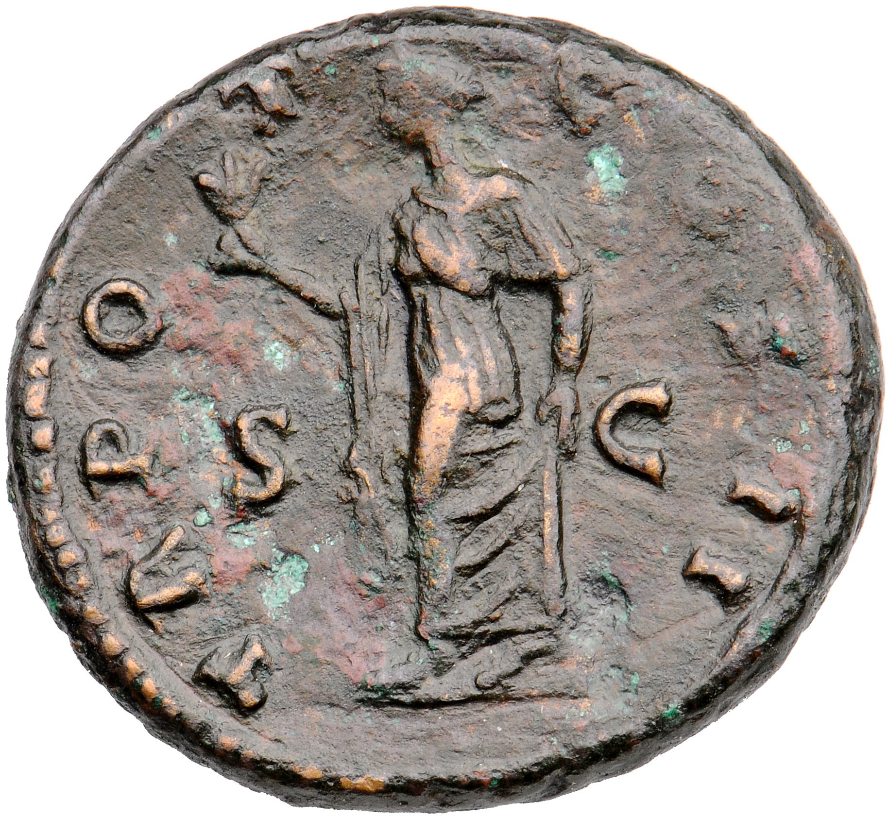 RIC II, Part 3 (second edition) Hadrian 2702 Hadrian reverse, Spes advancing left, holding flower and robe