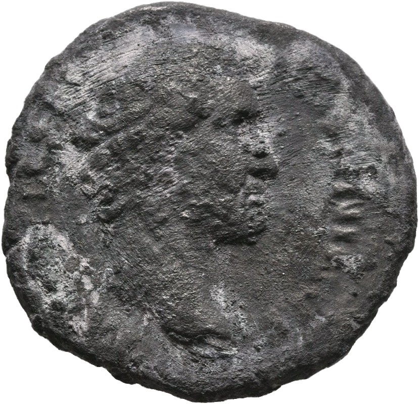 RIC II, Part 3 (second edition) Hadrian 2725 Hadrian obverse, Head of Antoninus Pius, right