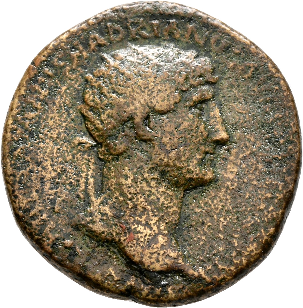 RIC II, Part 3 (second edition) Hadrian 278 Hadrian obverse, Head of Hadrian, radiate, right