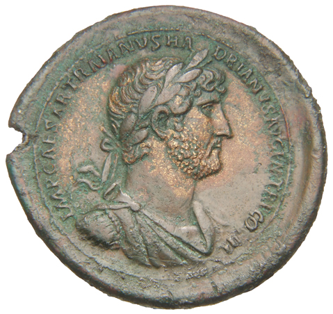 RIC II, Part 3 (second edition) Hadrian 2795 Hadrian obverse, Bust of Hadrian, laureate, draped and cuirassed, right, view...