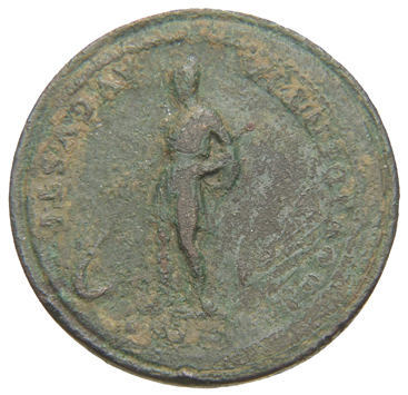 RIC II, Part 3 (second edition) Hadrian 2836 Hadrian reverse, Tellus standing left, holding plough and rake; behind, two e...