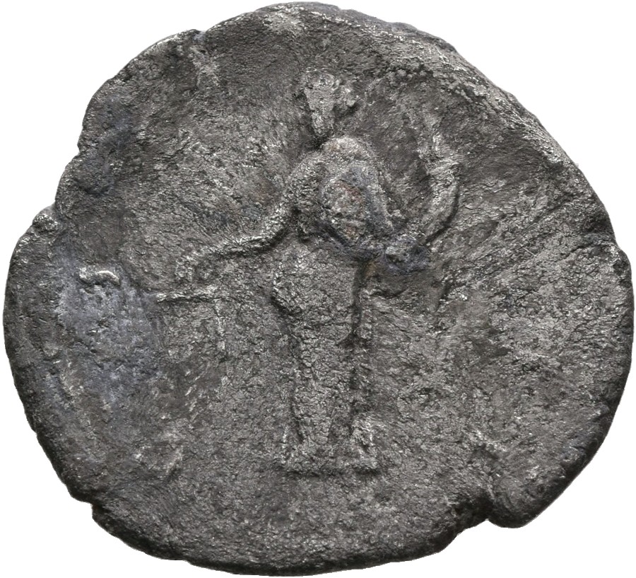 RIC II, Part 3 (second edition) Hadrian 2986 Hadrian reverse, Aequitas-Moneta, sometimes wearing polos, standing left, hol...