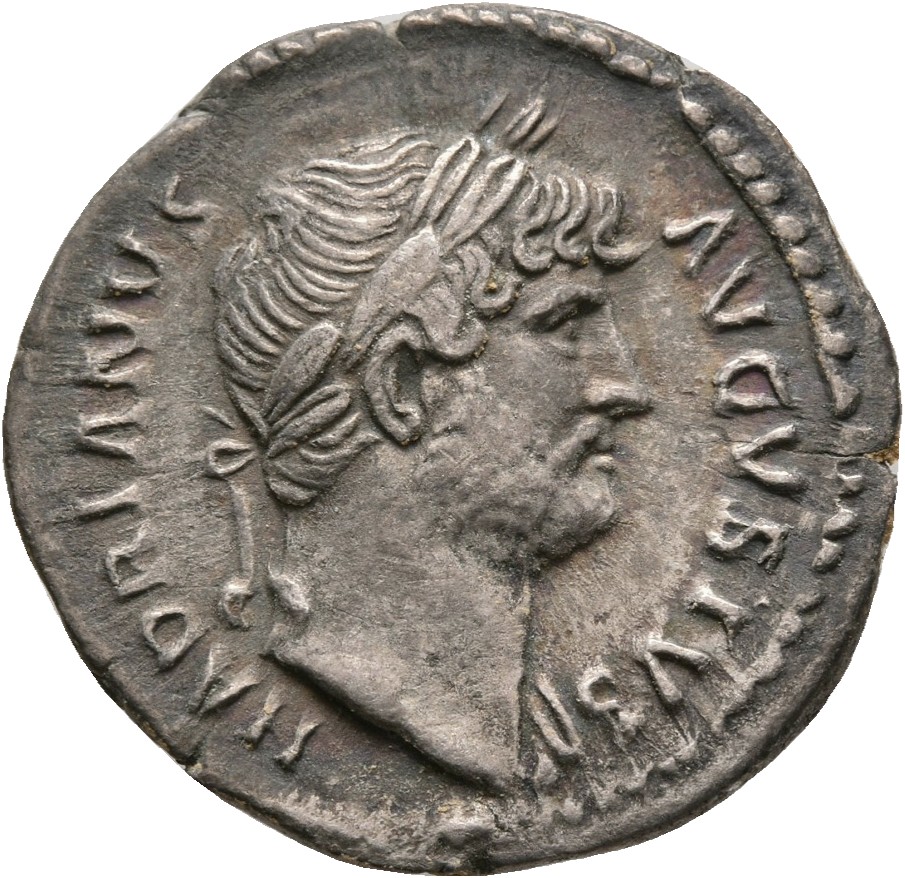 RIC II, Part 3 (second edition) Hadrian 2990 Hadrian obverse, Head of Hadrian, laureate, right