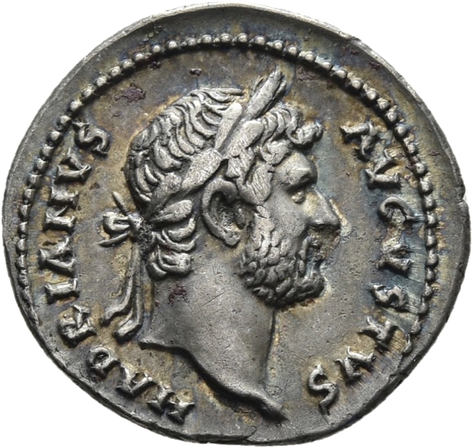 RIC II, Part 3 (second edition) Hadrian 3014 Hadrian obverse, Head of Hadrian, laureate, right