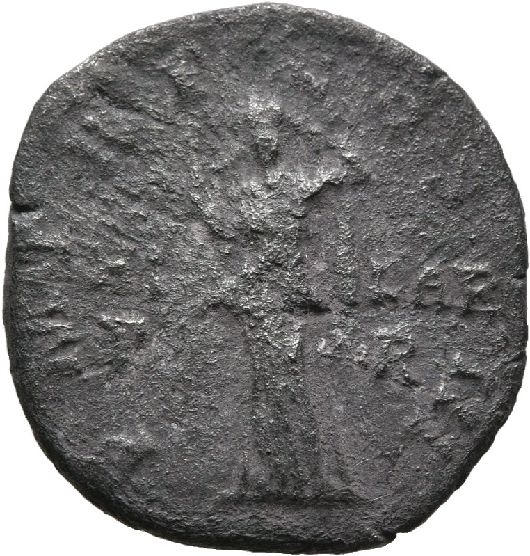 RIC II, Part 3 (second edition) Hadrian 303 Hadrian reverse, Hilaritas, veiled, standing facing, adjusting veil with both ...