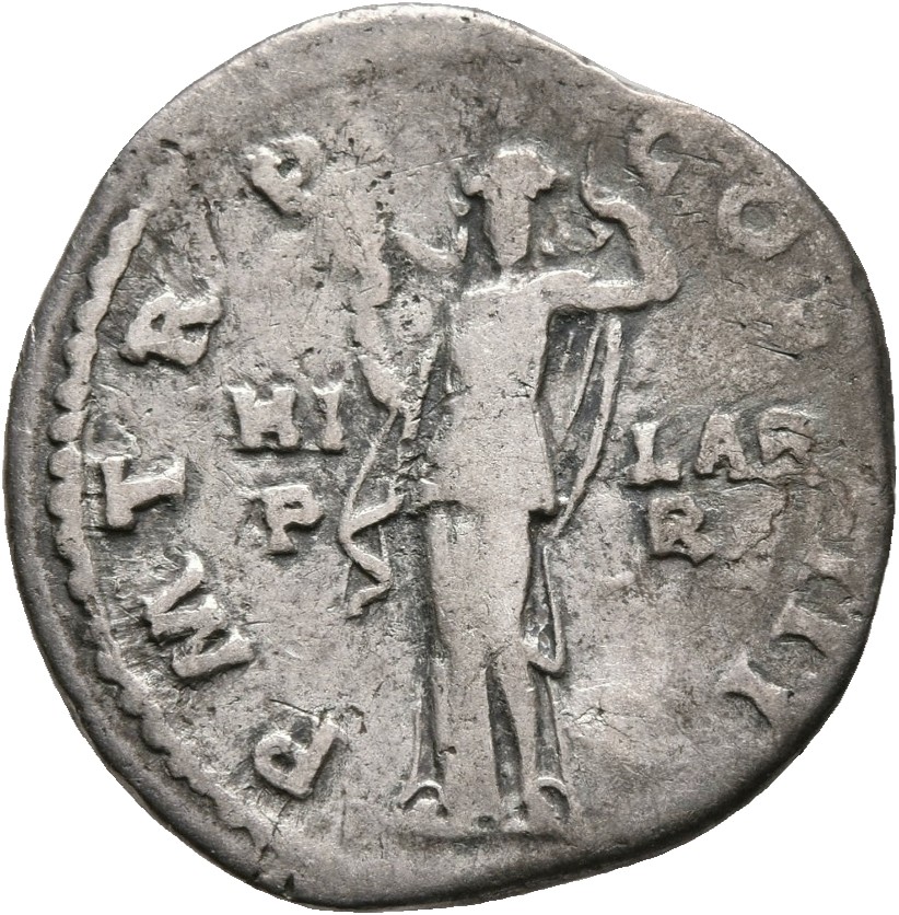RIC II, Part 3 (second edition) Hadrian 305 Hadrian reverse, Hilaritas, veiled, standing facing, adjusting veil with both ...