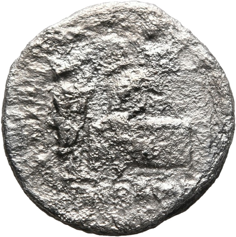 RIC II, Part 3 (second edition) Hadrian 308 Hadrian reverse, Hadrian seated left on platform, extending hand toward a citi...
