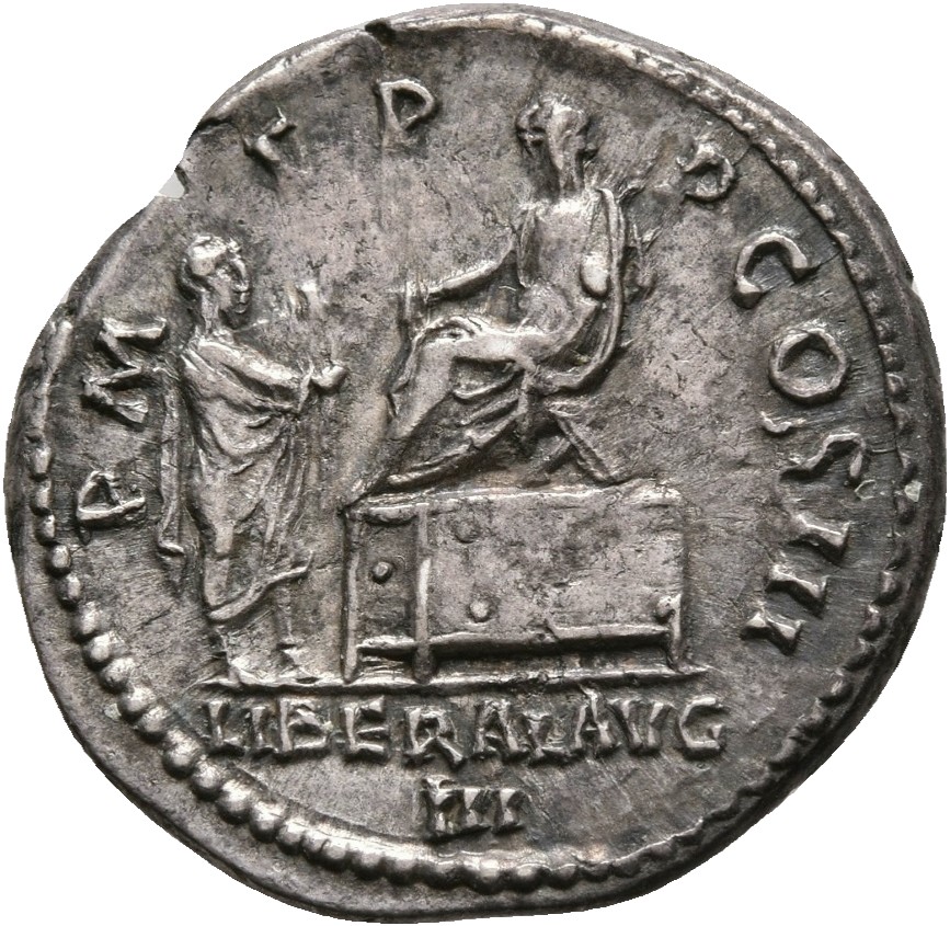 RIC II, Part 3 (second edition) Hadrian 309 Hadrian reverse, Hadrian seated left on platform, extending hand toward a citi...
