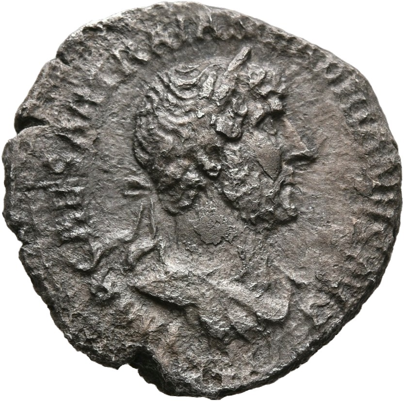 RIC II, Part 3 (second edition) Hadrian 310 Hadrian obverse, Bust of Hadrian, laureate, draped, right, viewed from front