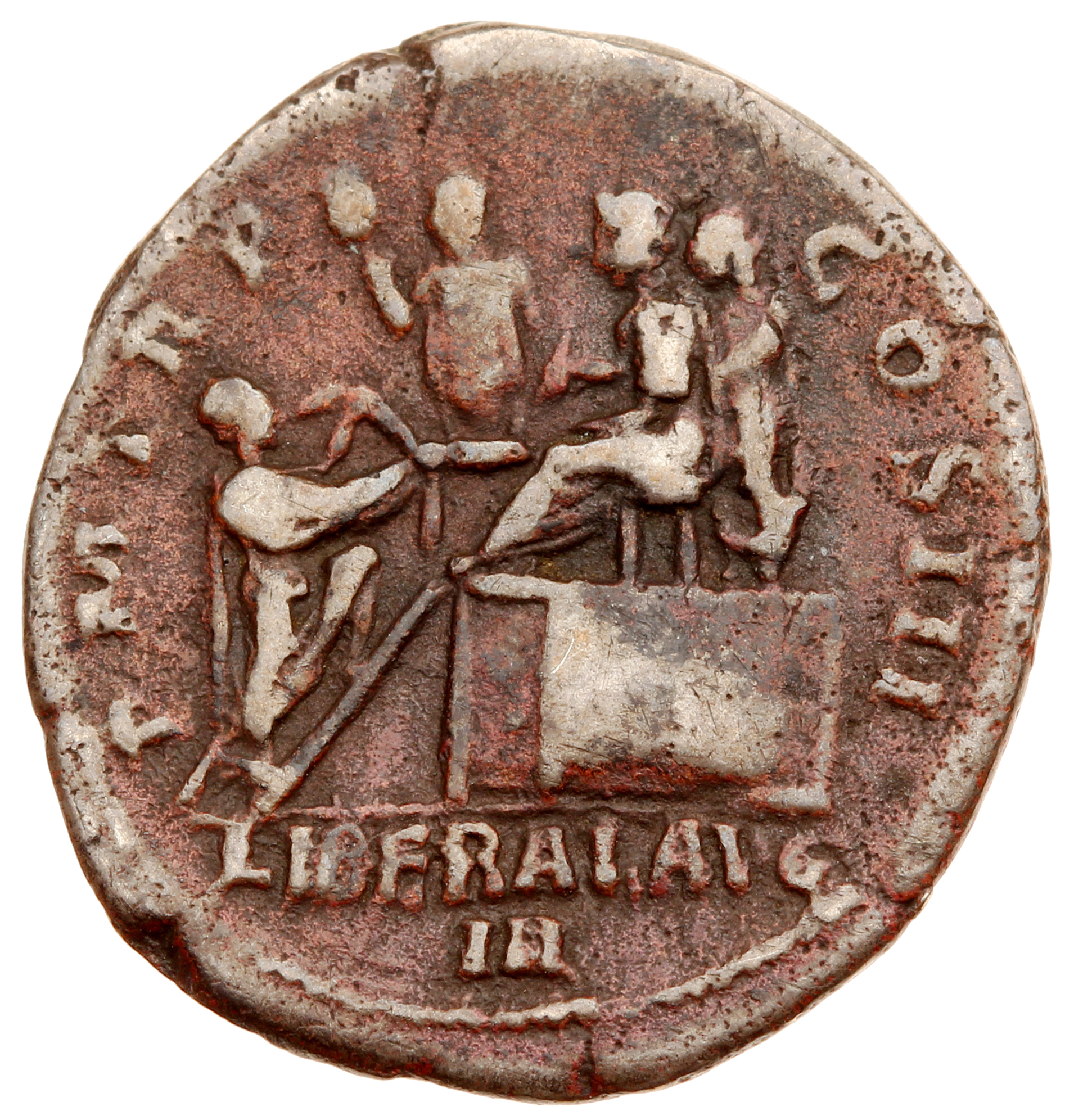 RIC II, Part 3 (second edition) Hadrian 312 Hadrian reverse, Hadrian seated left on platform, writing at desk with pen, ra...
