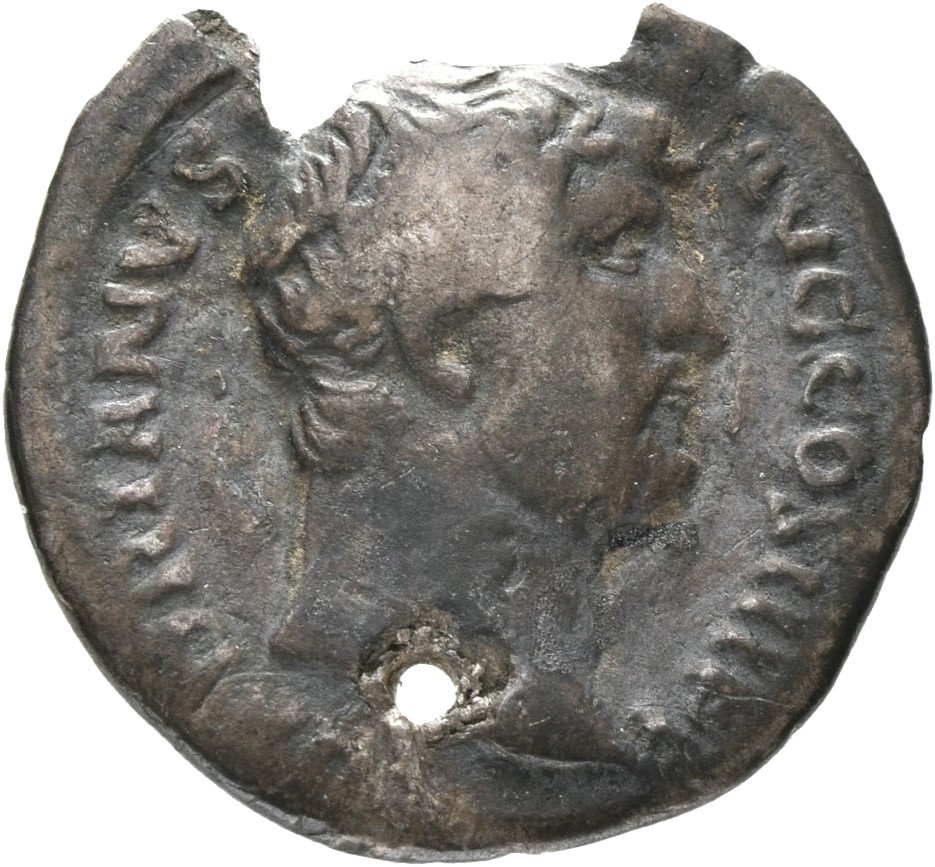 Hadrian obverse — Head of Hadrian, laureate, right