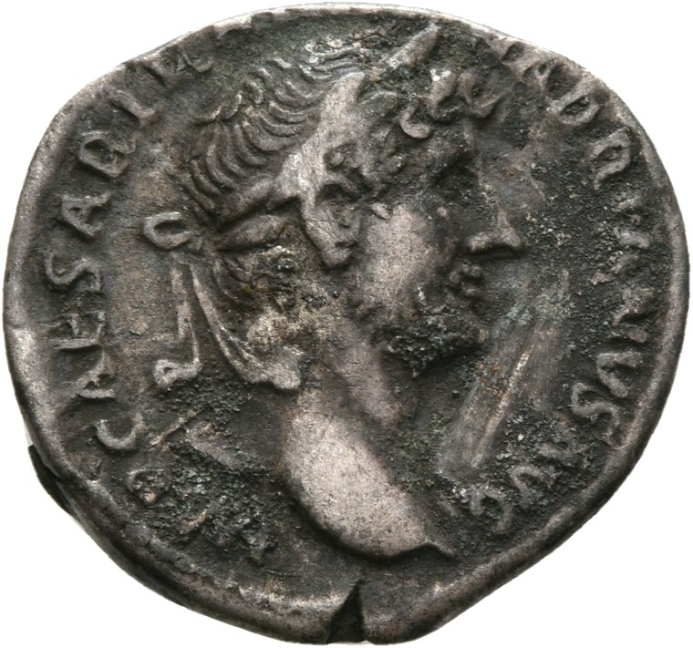 RIC II, Part 3 (second edition) Hadrian 320 Hadrian obverse, Head of Hadrian, laureate, right