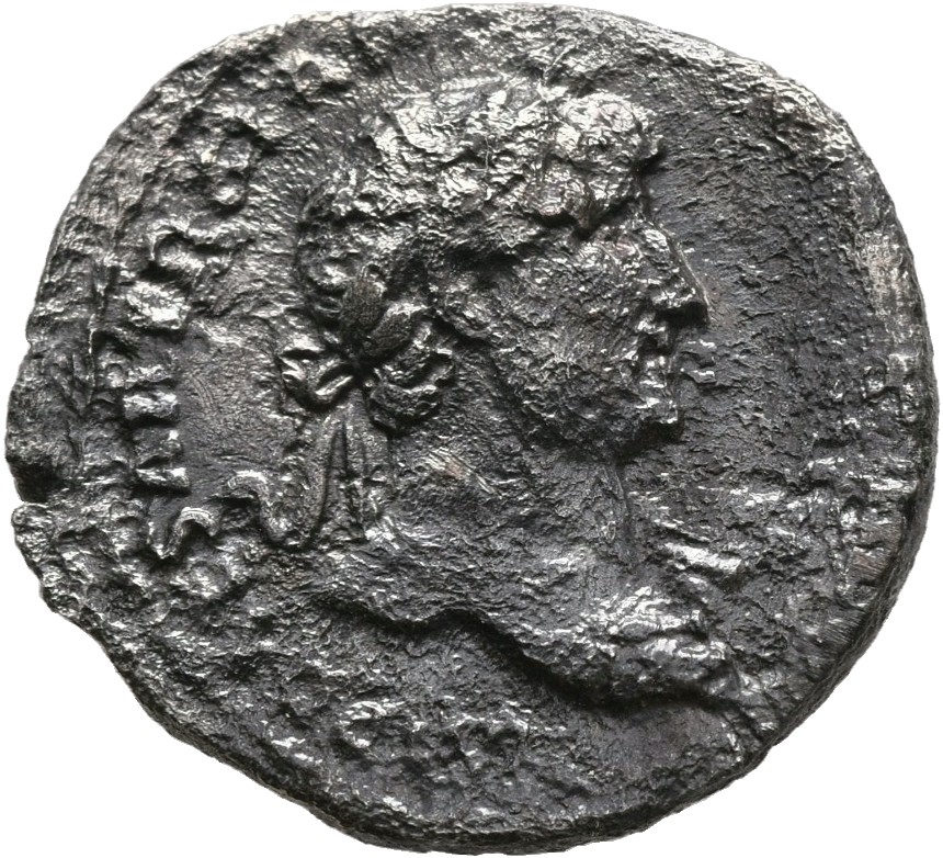 RIC II, Part 3 (second edition) Hadrian 322 Hadrian obverse, Bust of Hadrian, laureate, draped, right, viewed from front