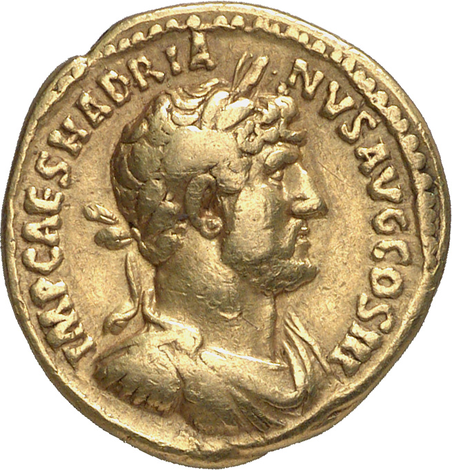 RIC II, Part 3 (second edition) Hadrian 353 Hadrian obverse, Bust of Hadrian, laureate, draped and cuirassed, right, viewe...
