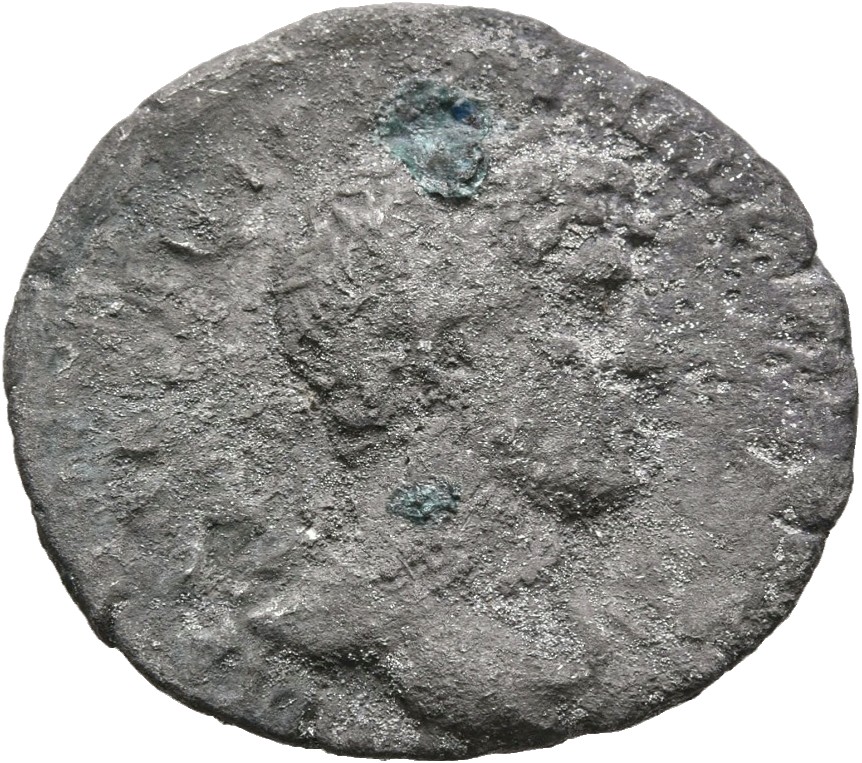 RIC II, Part 3 (second edition) Hadrian 356 Hadrian obverse, Bust of Hadrian, laureate, bare chest, traces of drapery on f...