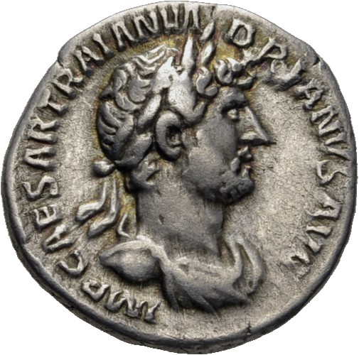 RIC II, Part 3 (second edition) Hadrian 363-370 Hadrian obverse, Büste von Hadrian, blickend nach rechts, mit Lorbeerkranz...