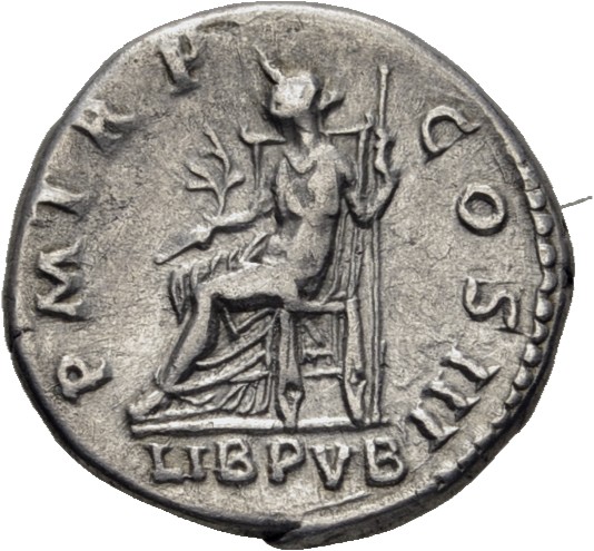RIC II, Part 3 (second edition) Hadrian 363-370 Hadrian reverse, Libertas seated left, holding branch and sceptre