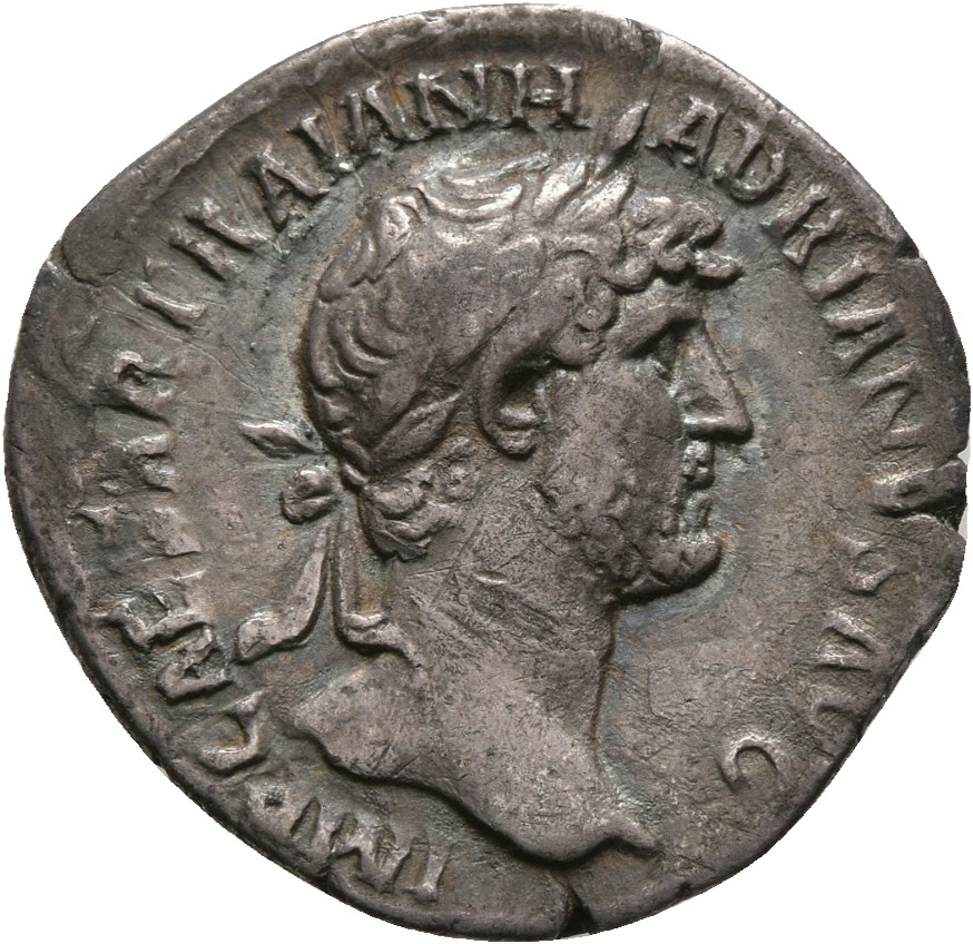 RIC II, Part 3 (second edition) Hadrian 363 Hadrian obverse, Head of Hadrian, laureate, right