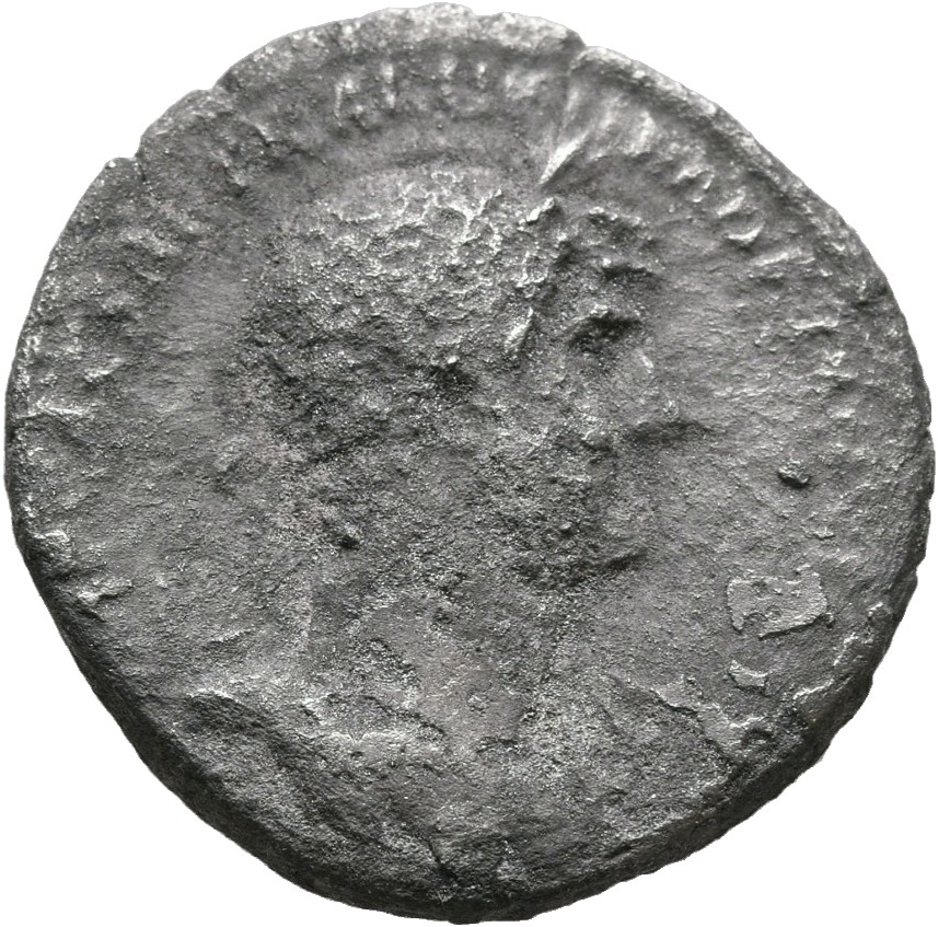 RIC II, Part 3 (second edition) Hadrian 365 Hadrian obverse, Bust of Hadrian, laureate, bare chest, traces of drapery on f...